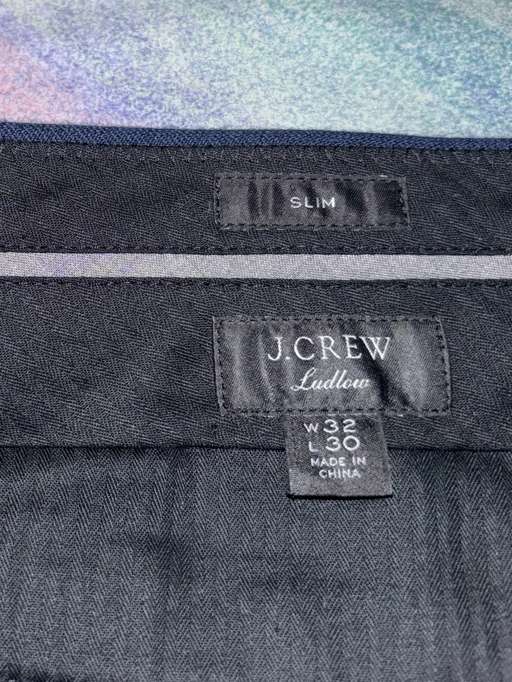 J. Crew Ludlow Slim navy blue Italian Suit (Jacket/Pants) size 40R wool cotton